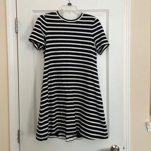 Kate Spade Navy Striped T Shirt Dress